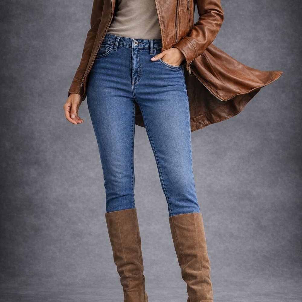 Pistola Mid Blue High Rise Skinny Jeans | Size 30